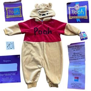 Pooh 100 Acre Collection Winnie the Pooh Bear Costume Bodysuit Baby Sz 12 Months